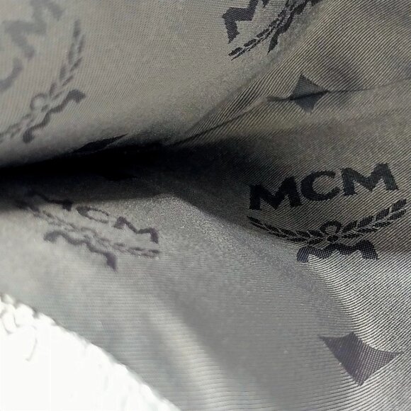 MCM Clutch Bag Silver PVC 238-070325 - Picture 9 of 13